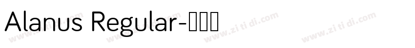 Alanus Regular字体转换